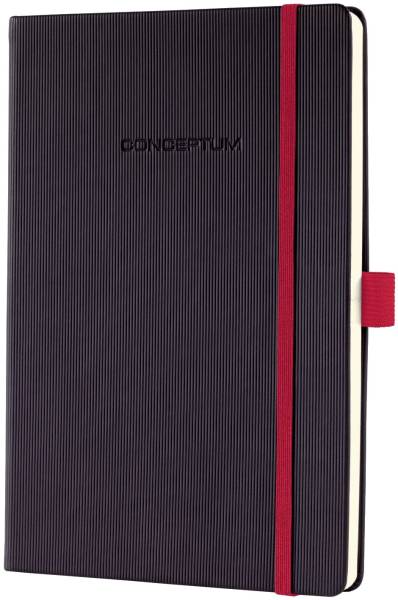 CONCEPTUM Notizbuch ca. A5 liniert schwarz CO663 Red Edition