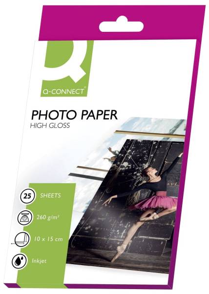 Q-CONNECT Inkjet Fotopapier 10x15 25BL KF01906 260g