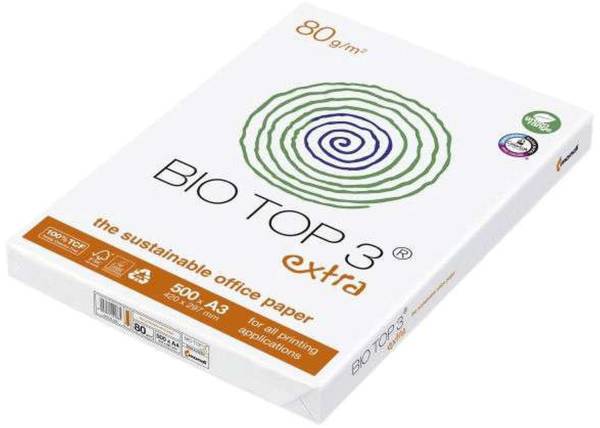 BIOTOP 3 Kopierpapier A3 80g h.frei ws 500 Blatt 2100005017