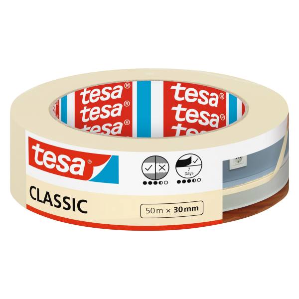 TESA Malerkreppband Classic beige 52805-00000 30mm x50m