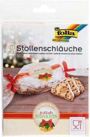 FOLIA Stollenschlauch 25x64cm 295 Pg2St Weihnachten
