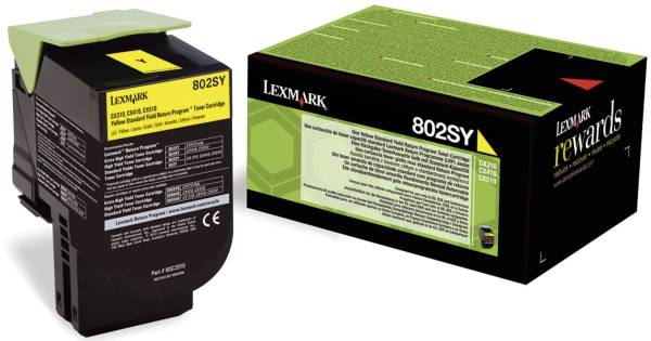 LEXMARK Lasertoner 802SY yellow 80C2SY0 Return