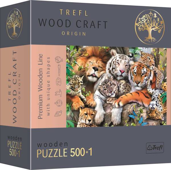 TREFL Holz Puzzle Wildkatzen im Dschungel 20152 500+1 Teile