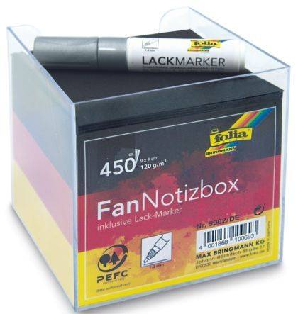 FOLIA Zettelbox Fan Deutschland sortiert 9902/DE inklusive Lack-Marker