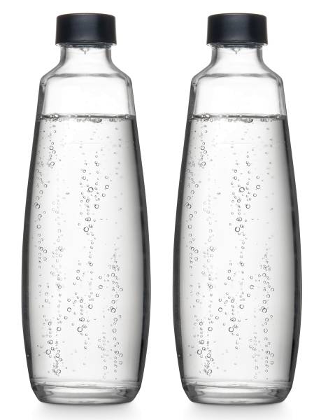 SODASTREAM Trinkflasche Glas 2ST tr./schw DUO-2GF 1-Liter