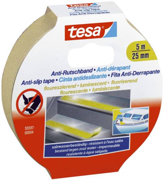 TESA Antirutsch-Klebeband 5mx25mm 55580-00000-11 fluoreszierend