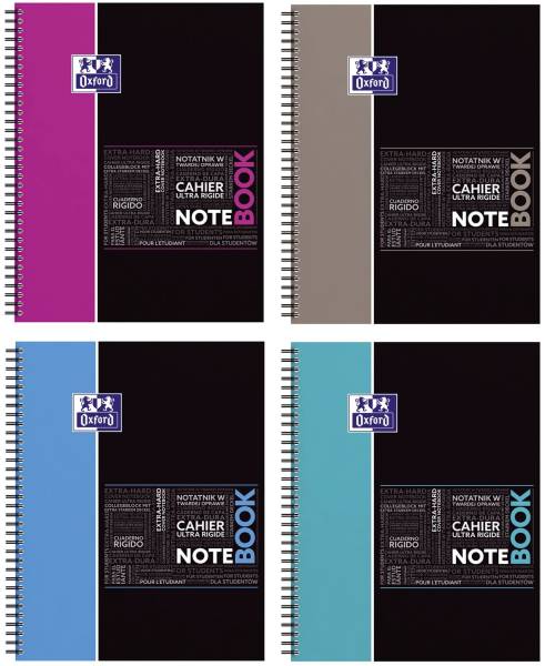 OXFORD Notebook A4+ 80Bl kar. sort. 400037406 Student