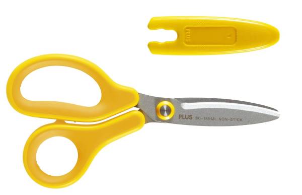 PLUS JAPAN Kinderschere 145mm Fitcut Curve gelb 35065 Linkshänder