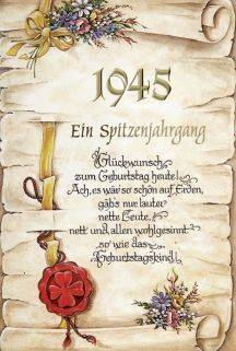 BSB Geburtstagskarte Spitzenjahrgang 75 52-1945 Bild