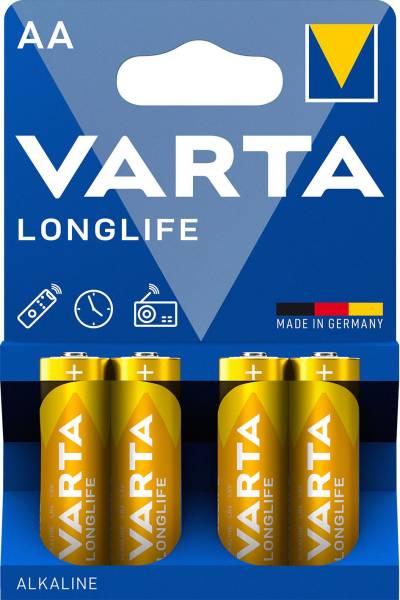 VARTA Batterie LONGLIFE Mignon 1.5V 04106110414/04106101414 BK4St