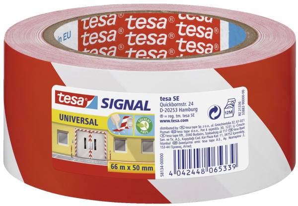 TESA Markierungsband rot/weiß 58134-00000-00 50mm 66m