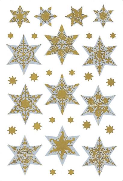 HERMA Schmucketikett Sterne silber 3948 Weihnachten Relief