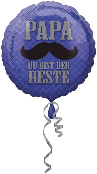 Folienballon Papa du bist der Beste 375001 D43cm