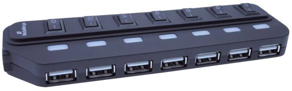 MEDIARANGE USB-Hub 2.0 1:7 schwarz MRCS504