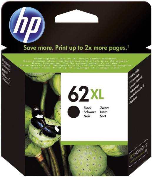 HP Inkjetpatrone Nr. 62XL schwarz C2P05AE