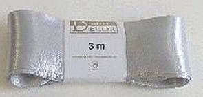 GOLDINA Doppelsatinband 40mmx3m silber 1172040051003