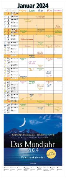 Familienkalender 24,5x69cm OSAIK 31977 Mondjahr 5spalten