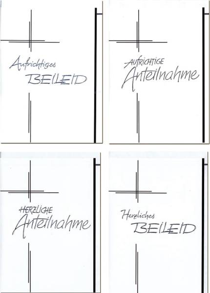 APOLLO Trauerkarte sortiert 4 Motive 81-2207 Bild