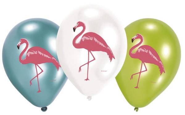 Luftballon 6ST sort. 903333 Flamingo Paradise