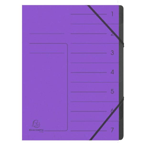 EXACOMPTA Ordnungsmappe 7 teilig violett 540708E Colorspan