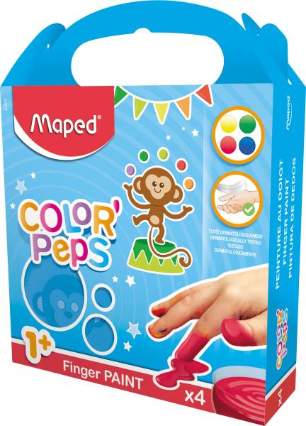 MAPED Fingerfarben-Set 4ST 80ml sort. 812510 Color´Peps