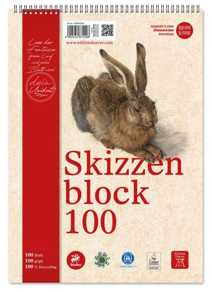 Edition DÜRER Skizzenblock A4 100BL weiß 040900000 100g