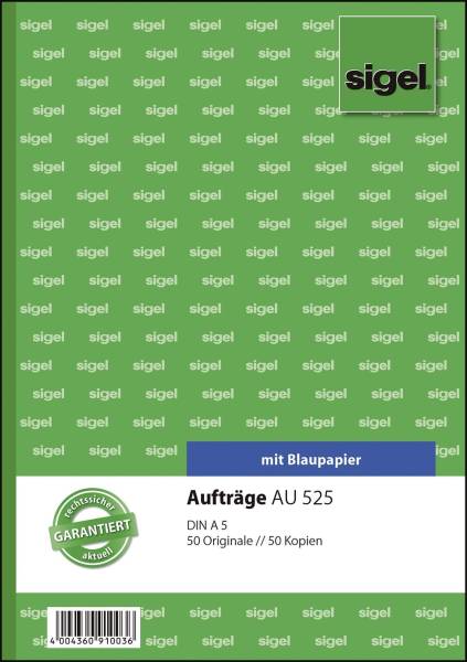 SIGEL Auftragsbuch A5/2x50BL AU525
