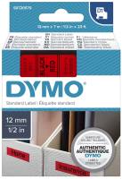 DYMO Schriftband 12mm 7m rot/schwarz S0720570 45017