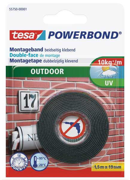TESA Montageband Outdoor 55750-00001-03 19 mm 1.5 m