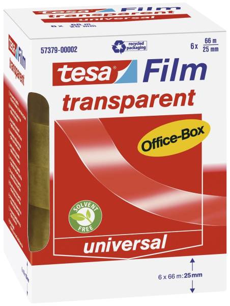 TESA Klebefilm 6RL 25mm 66m transp. 57379-00002-01 Office Box