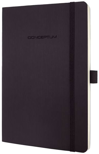 CONCEPTUM Notizbuch 135x210mm kariert schwarz CO320 Softcover
