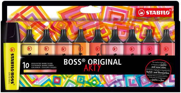STABILO Textmarkeretui 10ST Boss Arty sortiert 70/10-1-20 warme Farben