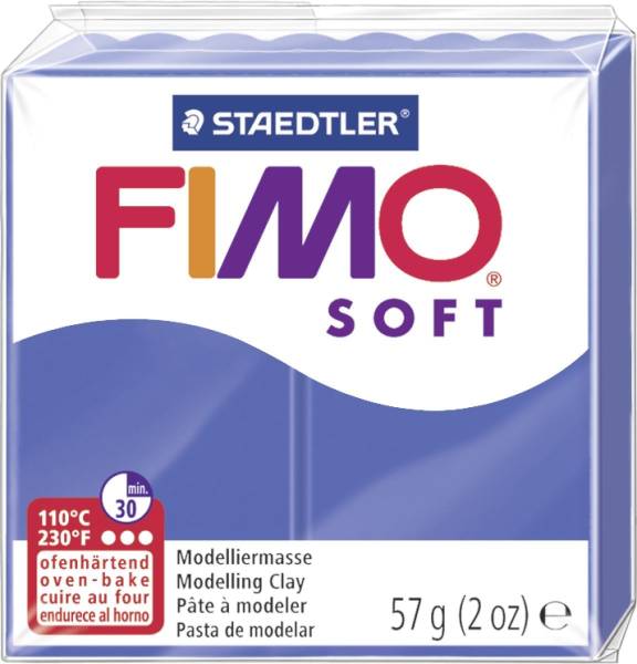 STAEDTLER Modelliermasse Fimo brillantblau 8020-33 Soft 57g