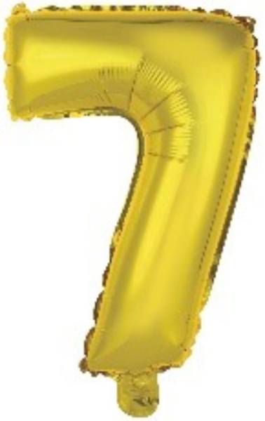 Folienballon Mini Zahl 7 gold 909685 41cm
