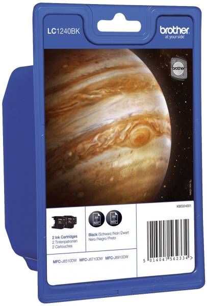 BROTHER Tinte LC127XLBKBP2 / LC-127XLBKBP2 XL BROI1240KT Doppelpack Schwarz