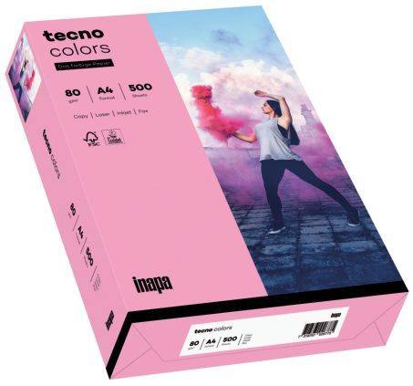 TECNO Kopierpapier Colors A4 80g 500BL rosa 2100011421