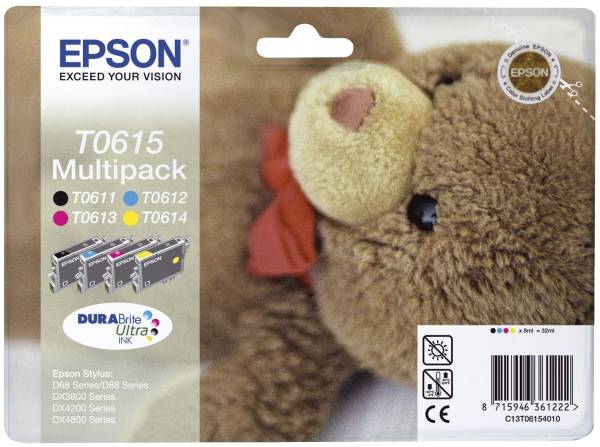 EPSON Inkjet Kit T0615 b,c,m,y C13T06154010 Photo Pack