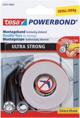 TESA Montageband 19mm1,5m Powerbond 55791-00001-00 extra stark
