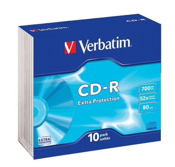 VERBATIM CD-R 10ST Slimcase VER43415 700Mb80min