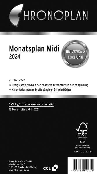 CHRONOPLAN Monatsplan Midi 2024 50514 RR