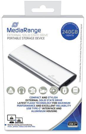 MEDIARANGE Festplatte extern 240GB silber MR1101