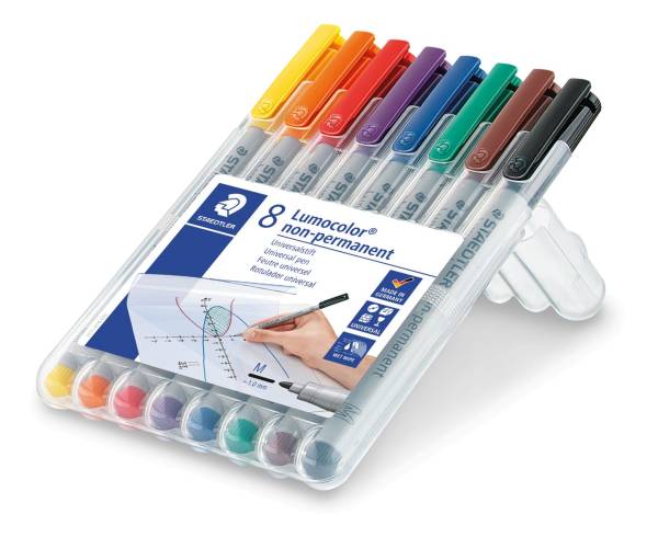 STAEDTLER Folienstift Lumocolor M 8 Farben sort. 315 WP8 nonperm.