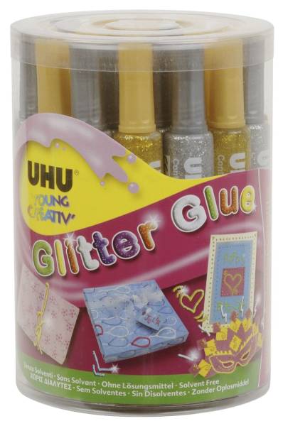 UHU Glitterglue 20ml gold+silber 39021