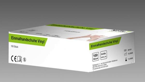 HASK Einmalhandschuhe Vinyl weiß Gr.XL 248000410 247006410 100St