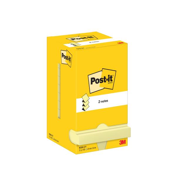 POST-IT Haftnotizblock Z-Notes gelb R330-CY 76x76mm