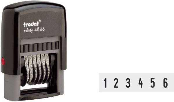 TRODAT Nummernbänderstempel Printy 4846/6-stellig/4mm