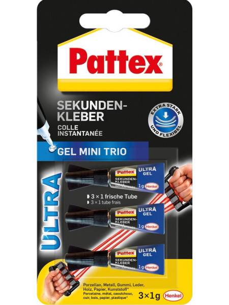 PATTEX Sekundenkleber Pattex 3x1g gel 9H PSMG3