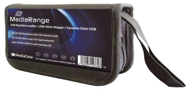 MEDIARANGE Speicherkarte Tasche schwarz BOX99 10USB/6SD