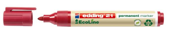 EDDING Permanentmarker 21 EcoLine 1,5-3mm rot 21002 Rundspitze nachfüllbar