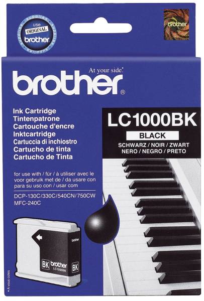 BROTHER Inkjetpatrone schwarz LC1000BK